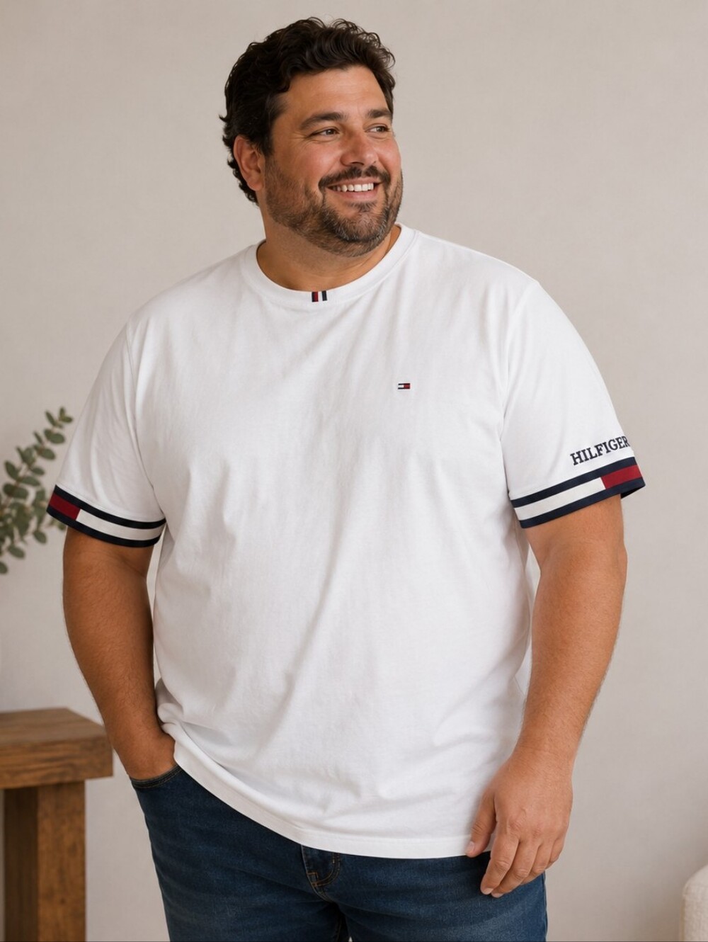 2/$20 Tommy Hilfiger White Short Sleeve Tee